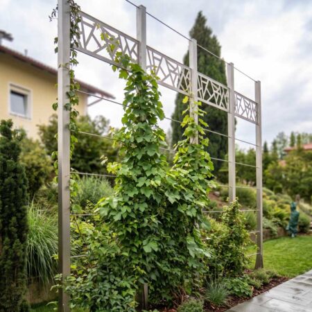 Besonderes Gartenelement: Rankgerüst mit Dekor