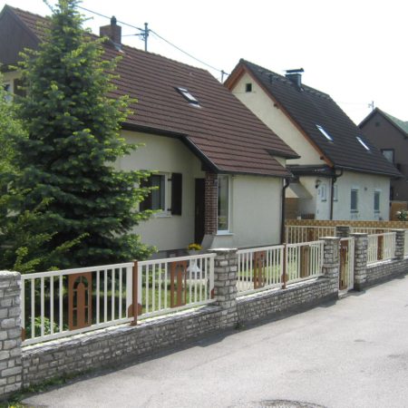 Spiegelung Haustür/Zaun