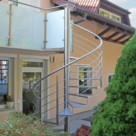 Wendeltreppe aus Edelstahl