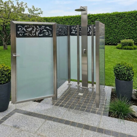 Exklusive Gartenduschkabine