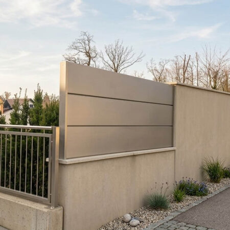 Moderne Paneele als Sichtschutzwand